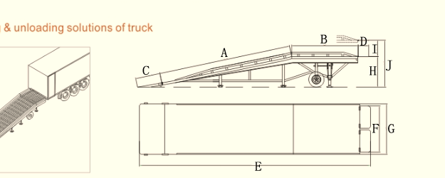DCQY移动式登车桥尺寸图